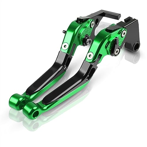 Für K&awasaki ZX11 ZX-11 1990–2001 1991 1992 1993 1994 1995 1996 Motorrad-Kupplungs-Bremshebel, Ausziehbare, Verstellbare, Faltbare Hebel, CNC-Aluminium Kompatible(Grün) von Onrksreb