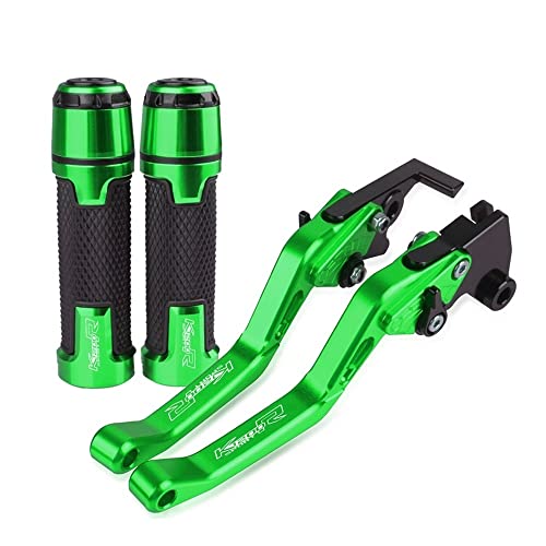 Für K1200R SPORT 2006 2007 2008 Motorrad Lenker Einstellbare Bremskupplungshebel Griffe Griff Kompatible(Grün) von Onrksreb