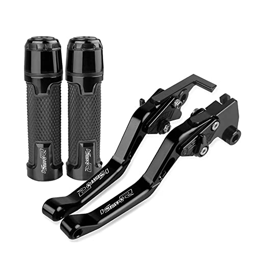 Für K1200R SPORT 2006 2007 2008 Motorrad Lenker Einstellbare Bremskupplungshebel Griffe Griff Kompatible(Schwarz) von Onrksreb