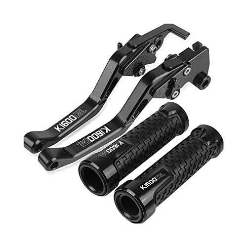 Für K1600GTL 2011 2012 2013 2014 2015-2016 Motorradlenker Einstellbare Bremskupplungshebel Griffe Griff Kompatible(Schwarz) von Onrksreb