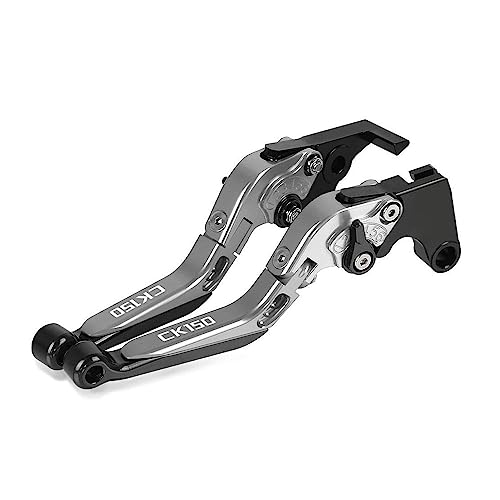 Für Kymco CK150 Alle Jahre 2021 2020 2019 2018 2017 Motorrad Kupplung Bremshebel Ausziehbare Einstellbare Faltbare Hebel CNC Aluminium Kompatible(Sliver) von Onrksreb