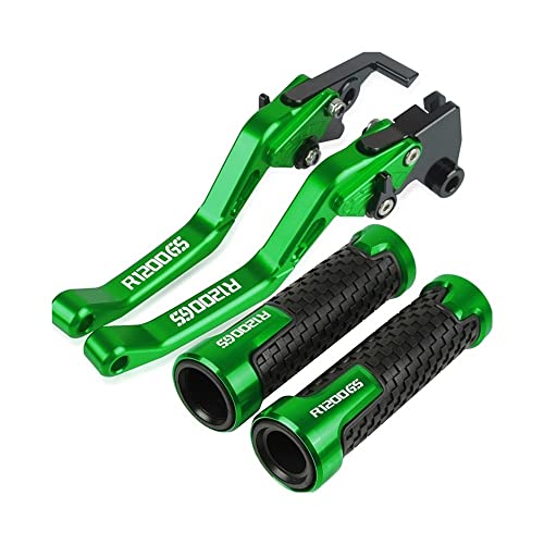 Für R1200GS R 1200 GS LC 2013 2014 2015 2016 2017 2018 Motorradlenker Einstellbare Bremskupplungshebel Griffe Griff Kompatible(Grün) von Onrksreb