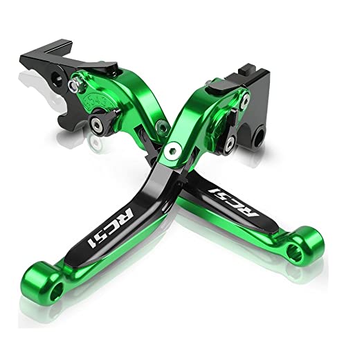 Für RC51/RVT1000SP-1/SP-2 2000 2001 2002-2006 Motorrad Kupplungsbremshebel Ausziehbare, Verstellbare, Faltbare Hebel CNC-Aluminium Kompatible(Grün) von Onrksreb