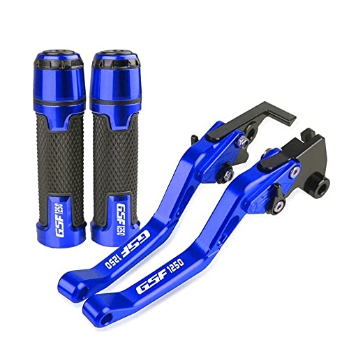 Für Suzuki GSF1250 BANDIT GSF 1250 2007-2015 2013 2014 Motorrad Lenker Einstellbare Bremse Kupplung Hebel Griffe Griff Kompatible(Blau) von Onrksreb