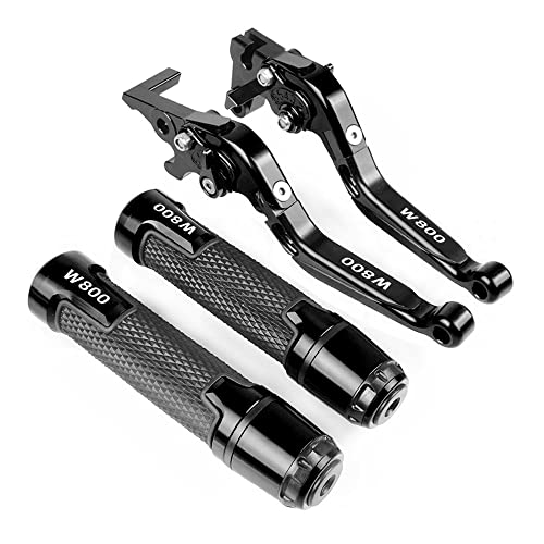 Für W800 SE W 800 2012 2013 2014 2015 2016 Motorrad Kupplungsbremshebel Ausziehbare Verstellbare Faltbare Hebel Lenkergriffe Kompatible(Schwarz) von Onrksreb