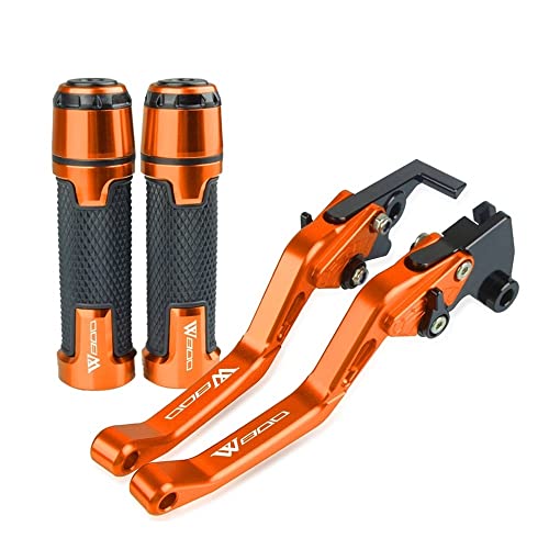 Für W800SE W800 SE 2012-2016 2015 2014 2013 Motorrad Lenker Einstellbare Bremse Kupplung Hebel Griffe Griff Kompatible(Orange) von Onrksreb