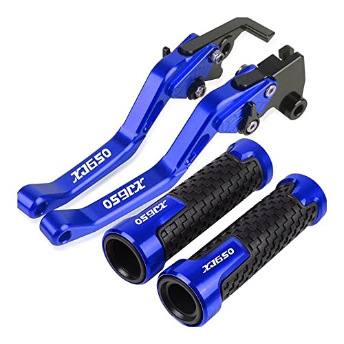 Für XJ650 XJ 650 1980 1981 1982 1983-1985 Motorradlenker, Verstellbare Bremskupplungshebel, Griffe Kompatible(Blau) von Onrksreb