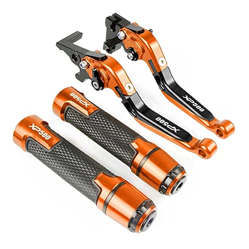 Für XP530 XP 530 2012 2013 2014 2015 2016 Motorrad Kupplungsbremshebel Ausziehbare Verstellbare Faltbare Hebel Lenkergriffe Kompatible(Orange) von Onrksreb