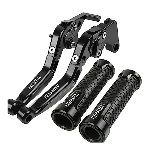 Für Yama&ha FZ1FAZER FZ1 Fa&zer 2001 2002 2003 2004 2005 Motorrad Kupplung Bremshebel Ausziehbare Einstellbare Faltbare Hebel Lenkergriffe Kompatible(Schwarz) von Onrksreb