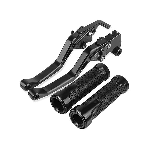 Für ZX10R ZX-10R 2006 2007 2008 2009 2010 2011-2015 Motorrad Lenker Einstellbare Bremse Kupplung Hebel Griffe Griff Kompatible(Schwarz) von Onrksreb