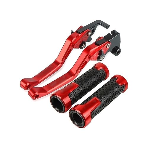 Für ZX9R ZX 9R ZX-9R 2000 2001 2002 2003 Motorrad Lenker Einstellbare Bremse Kupplung Hebel Griffe Griff Kompatible(Rot) von Onrksreb