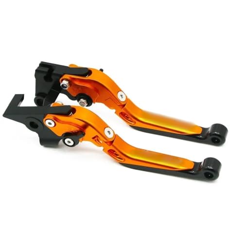Motorradzubehör Für DUCATI Scrambler 2006-2016 Scrambler/STREET Desert Sled 2017 2018 CNC-verstellbare, Klappbare, Ausziehbare Bremskupplungshebel Kompatible(Orange) von Onrksreb