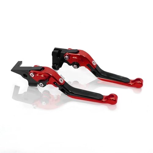 Motorradzubehör Für Tiger 800 XC Tiger800 XCx XCa XR XRx XRt 2020-2023 CNC-verstellbare, Klappbare, Ausziehbare Bremskupplungshebel Kompatible(Rot) von Onrksreb