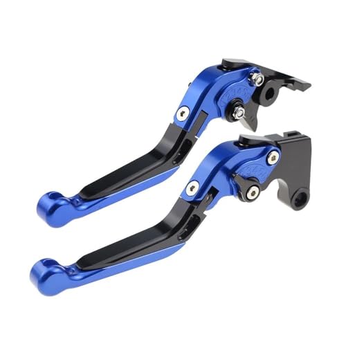 Onrksreb Kompatible Teile Für CFMOTO 800MT 800 MT 2020 2021 2022 2023 2024 MT800 Motorradzubehör CNC-Lenker Verstellbare Klappbare Ausziehbare Bremskupplungshebel(Blau) von Onrksreb