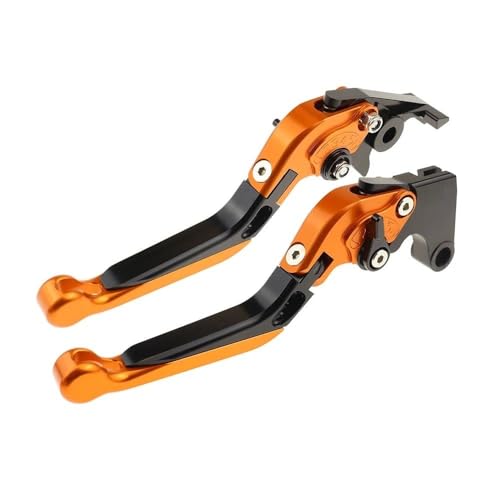 Onrksreb Kompatible Teile Für CFMOTO 800MT 800 MT 2020 2021 2022 2023 2024 MT800 Motorradzubehör CNC-Lenker Verstellbare Klappbare Ausziehbare Bremskupplungshebel(Orange) von Onrksreb