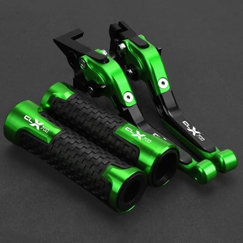 Onrksreb Kompatible Teile Motorrad Einstellbare Bremse Kupplung Hebel Lenker Griffe Für CFMOTO 700CLX 700 CLX CL-X 2022 2023 Nicht Sport(Grün) von Onrksreb