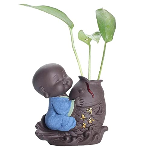 Onsinic Keramik Lachende Buddha-Statue Mini Maitreya Mönch Figur Niedliche Cartoon Home Decor Arts and Crafts Zubehör von Onsinic