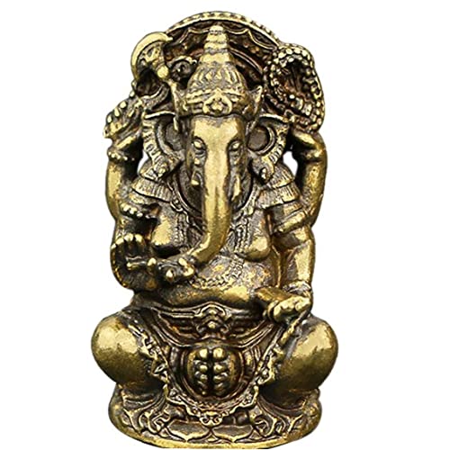 Onsinic Kupfer Hindu Gott Lord Ganesha Statue Mini Sculpted Elephant Figur Exquisite Kunst Und Kunsthandwerk Home Ornament von Onsinic