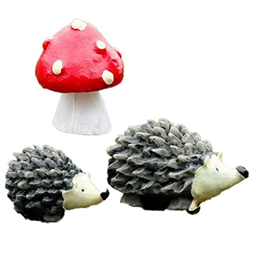 Onsinic Mini Igele Und Pilzharz Miniatur Fairy Garten Figuren Tiere Für Micro Landscape Plant Pots Decor von Onsinic