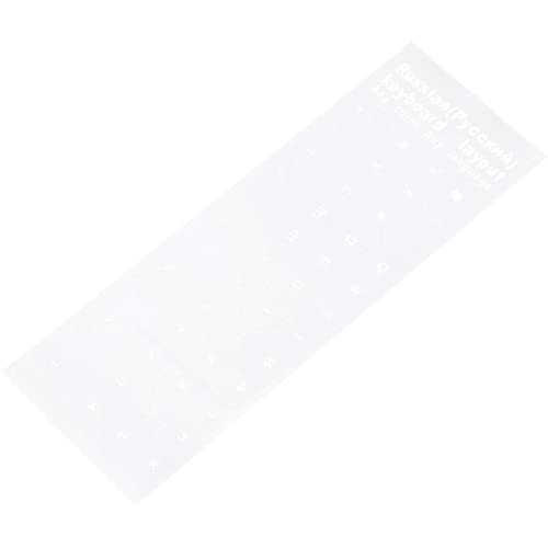 Onsinic Russische Tastatur Aufkleber Transparent Layout-Alphabet Weiße Buchstaben-Aufkleber Für Laptop-Notebook-Computer von Onsinic
