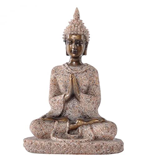 Onsinic Sandsteinmeditation Buddha Statue Skulptur Handgemachte Figur Meditation Miniaturen Ornament Statue Wohnkultur von Onsinic