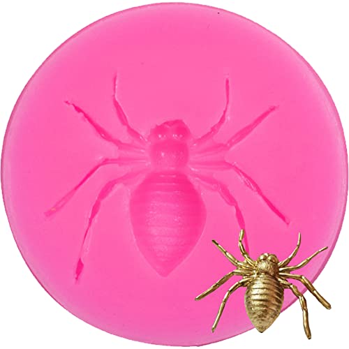 Onsinic Spinne Silikonform Fondant Formen Geburtstag Party Kuchen Dekorieren Werkzeuge Küche Backen Praline Candy Clay Formen, Pink von Onsinic