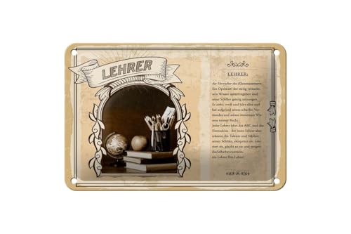 Ontrada Blechschild 12x18cm gewölbt Lehrer Herrscher Klassenzimmers Schild Ontrada Blechschild 12x18cm gewölbt Lehrer Herrscher Klassenzimmers Schild von Ontrada