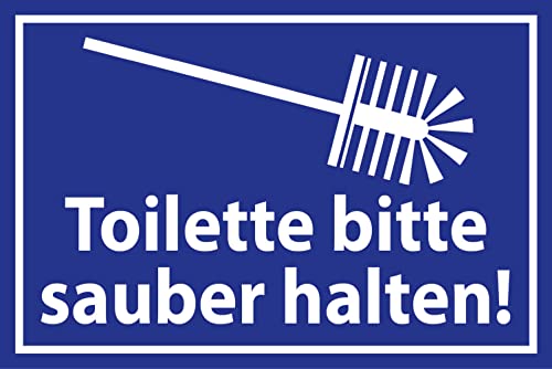 Ontrada Blechschild 12x18cm gewölbt Toilette Bitte sauber halten Deko Geschenk Schild von Ontrada