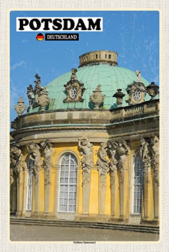 Ontrada Blechschild 20x30cm gewölbt Potsdam Schloss Sanssouci Deko Geschenk Schild von Ontrada