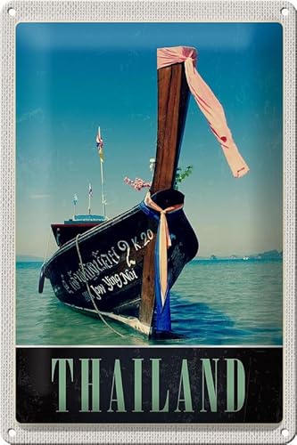 Ontrada Blechschild 20x30cm gewölbt Thailand Meer blaues Meer Boot Natur Deko Geschenk Schild Ontrada Blechschild 20x30cm gewölbt Thailand Meer blaues Meer Boot Natur Deko Geschenk Schild von Ontrada