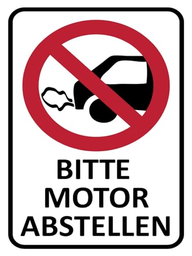 Ontrada Blechschild 30x40cm gewölbt Bitte Motor abstellen Schild Ontrada Blechschild 30x40cm gewölbt Bitte Motor abstellen Schild von Ontrada