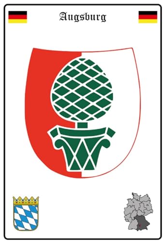 Ontrada Holzschild 12x18cm Augsburg Wappen Holz Schild Ontrada Holzschild 12x18cm Augsburg Wappen Holz Schild von Ontrada