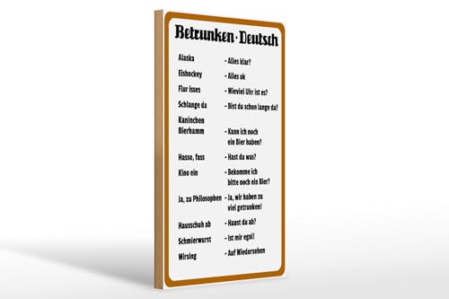 Ontrada Holzschild 12x18cm Betrunken Deutsch Spruch Holz Schild Ontrada Holzschild 12x18cm Betrunken Deutsch Spruch Holz Schild von Ontrada