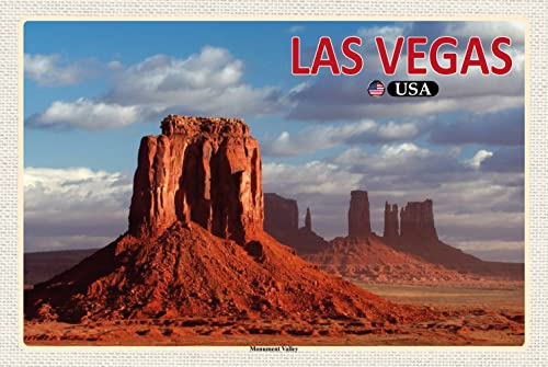 Ontrada Holzschild 12x18cm Las Vegas USA Monument Valley Hochebene Holz Schild von Ontrada