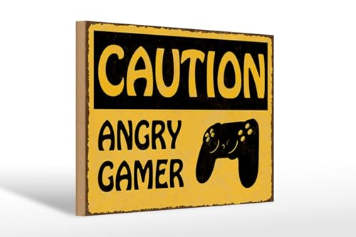 Ontrada Holzschild 20x30cm Caution Angry Gamer Vorsicht wütender Holz Schild Ontrada Holzschild 20x30cm Caution Angry Gamer Vorsicht wütender Holz Schild von Ontrada