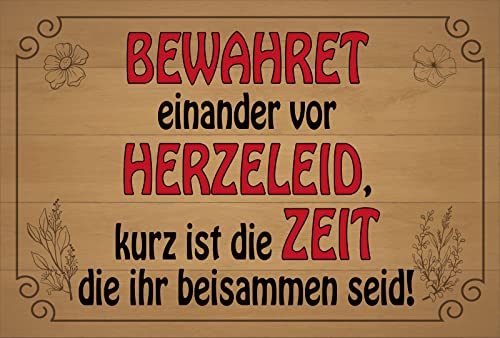 Ontrada Holzschild 20x30cm bewahret einander vor Herzeleid Holz Schild von Ontrada