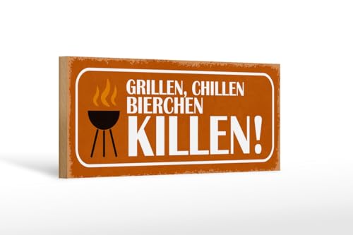 Ontrada Holzschild 27x10cm Grillen chillen Bierchen Killen Holz Schild Ontrada Holzschild 27x10cm Grillen chillen Bierchen Killen Holz Schild von Ontrada