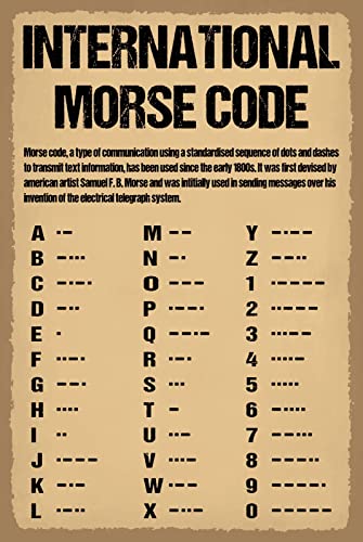 Ontrada Holzschild 30x40cm Spruch international Morse code Holz Schild von Ontrada