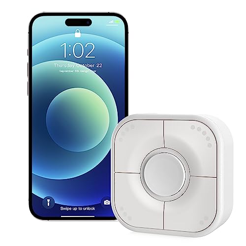 Onvis Thread Smart Button for Apple HomeKit, Mini Lichtschalter, 5-Tasten Funkschalter für Smart Home-Anwendungen, Dimmer und Fernbedienung, individuell einstellbare Szenen, Reaktion Blitzschnell von Onvis