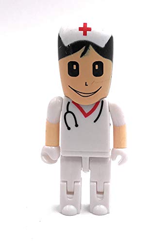 Onwomania Arzt Doktor Chirurg Puppe Figur Männchen weiß Funny USB Stick 16 GB USB 3.0 Speicherstick USB-Datenträger von Onwomania