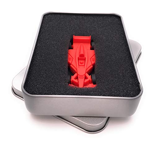 Onwomania F1 Car Sportscar Rennwagen Rot USB Stick in Alu Geschenkbox 128 GB USB 3.0 von Onwomania
