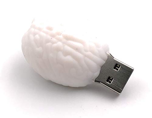 Onwomania Gehirn Hirn Denkvermögen weiß USB Stick USB Flash Drive 128GB USB 3.0 von Onwomania
