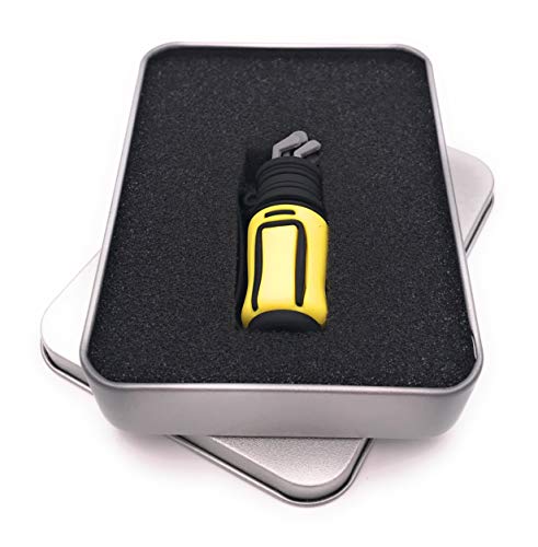 Onwomania Golf Sport Tasche Gelb Schläger USB Stick in Alu Geschenkbox 64 GB USB 3.0 von Onwomania
