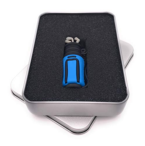 Onwomania Golftasche Tasche Beutel Golfschläger blau USB Stick in Alu Geschenkbox 128 GB USB 3.0 von Onwomania