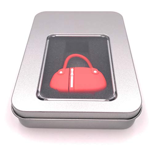 Onwomania Handtasche in rot Damen USB Stick in Alu Geschenkbox 128 GB USB 3.0 von Onwomania