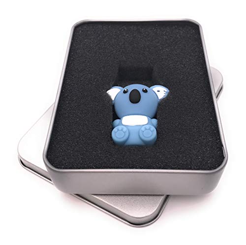 Onwomania Koala Bär niedlich Blau USB Stick in Alu Geschenkbox 64 GB USB 3.0 von Onwomania
