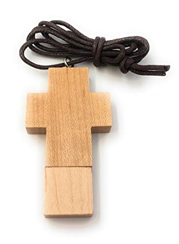Onwomania Kreuz aus echtem Holz Christi Funny USB Stick 32 GB USB 2.0 Speicherstick USB-Datenträger von Onwomania