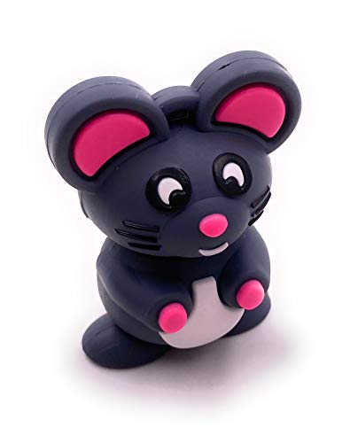 Onwomania Maus Nager Nagetier Ratte Hausmaus Grau USB Stick USB Flash Drive Speicherstick 128GB USB 3.0 von Onwomania