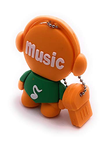 Onwomania Music Man Figur Orange Funny USB Stick 32 GB USB 3.0 Speicherstick USB-Datenträger von Onwomania