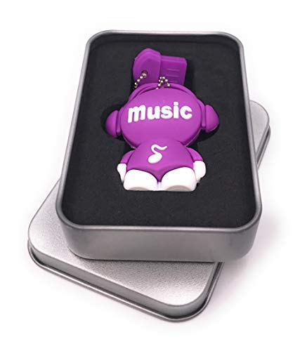 Onwomania Music Man Musik Lila USB Stick in Alu Geschenkbox 128 GB USB 3.0 von Onwomania